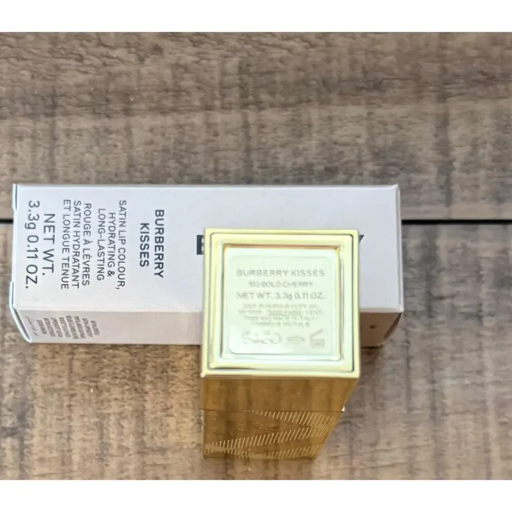 Burberry Kisses Satin Lip Colour 103 Bold Cherry Hydrating Long Lasting 0.11oz